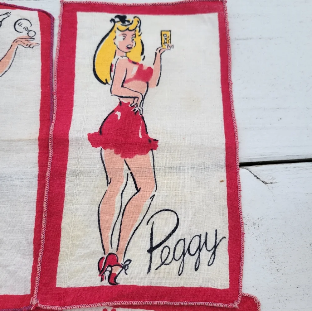 Vintage Pin-Up Girl Cocktail Napkins by Dewan 